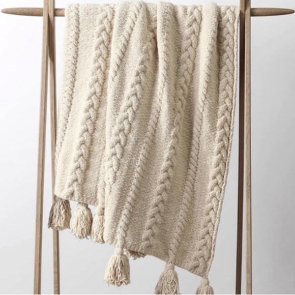 Sunday Citizen Braided Pom Pom Throw - Picture 1 of 3